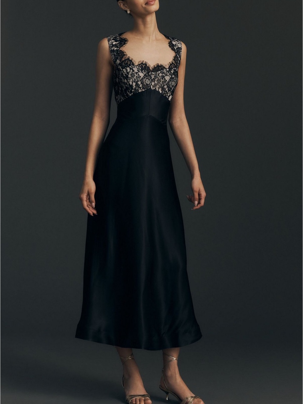 Anthropology Maeve The Jocelyn Sleveless Lace Midi Dress Size LP